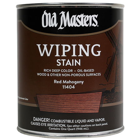OLD MASTERS 1 Qt Red Mahogany Oil-Based Wiping Stain 11404